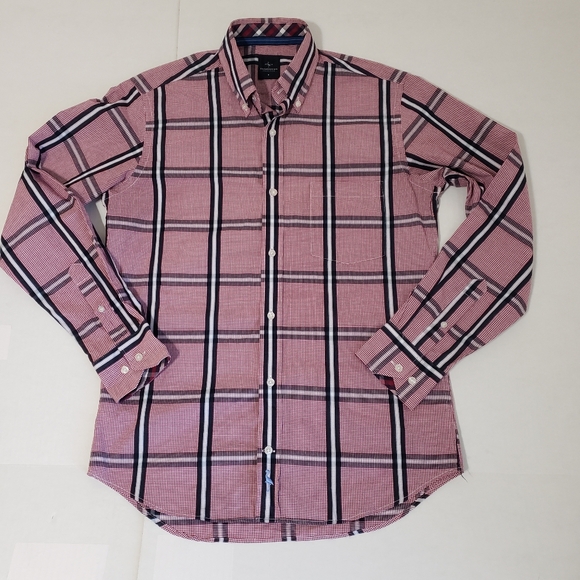 Tailorbyrd Other - Tailorbyrd long sleeve dress & casual button up shirt Men's small plaid red/blk